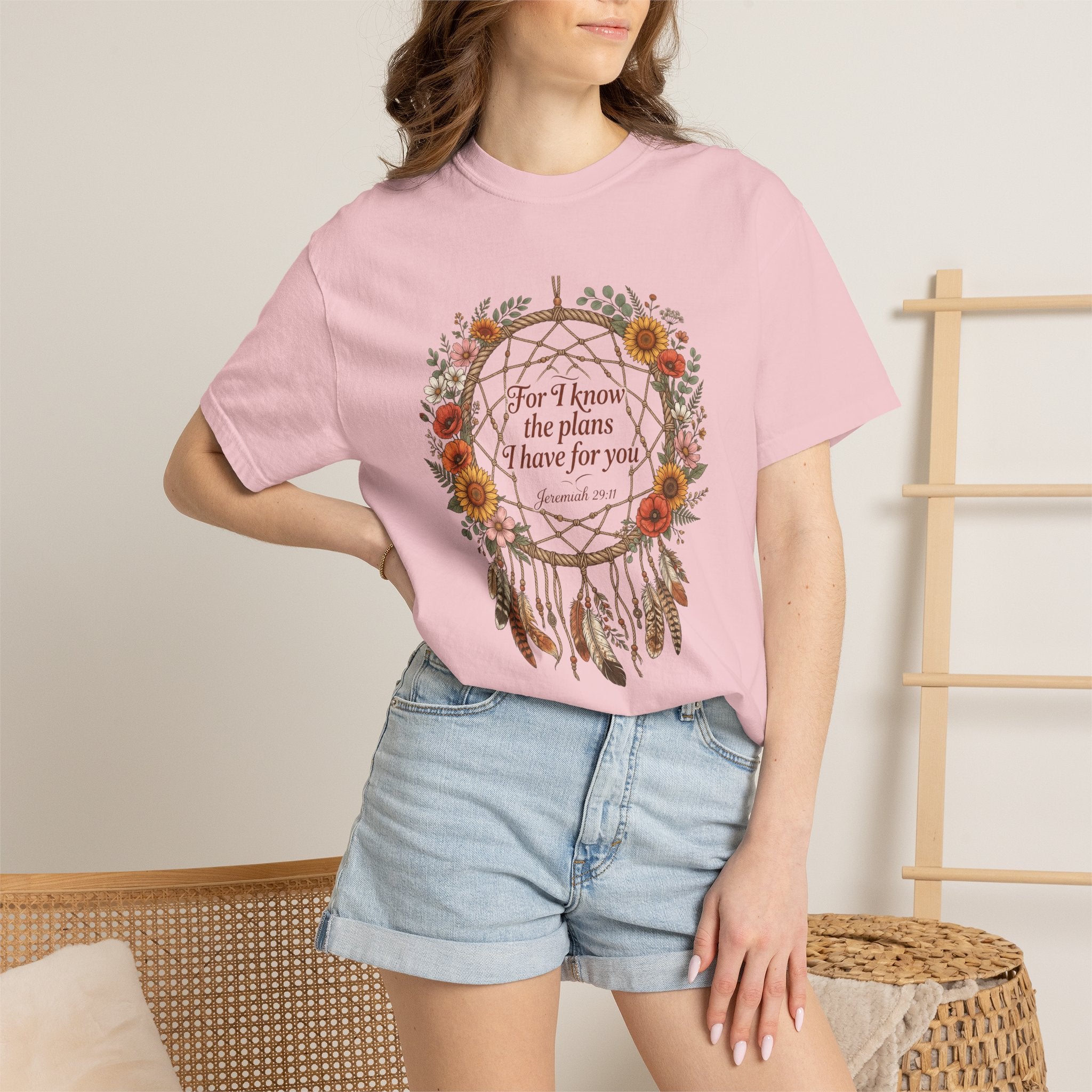 For I Know the Plans I Have for You Dreamcatcher Floral Christian T-Shirt