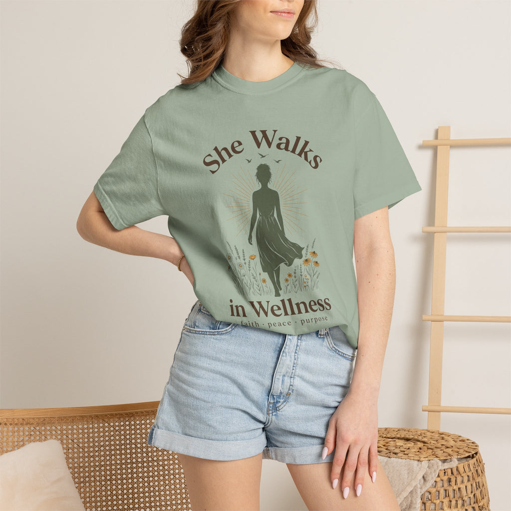 She Walks in Wellness Graphic T-Shirt