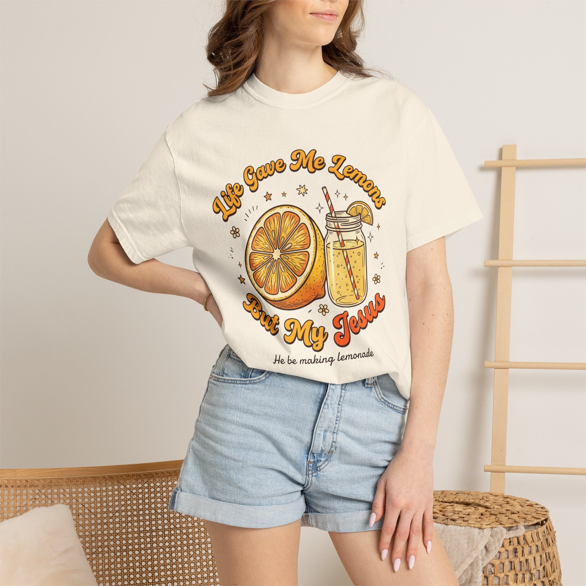 Life Gave Me Lemons, But My Jesus Be Making Lemonade Christian Graphic T-Shirt