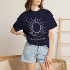 Walk in Sunshine Minimal Line Art Graphic T-Shirt