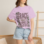 Grace Over Hustle Floral Faith Graphic T-Shirt