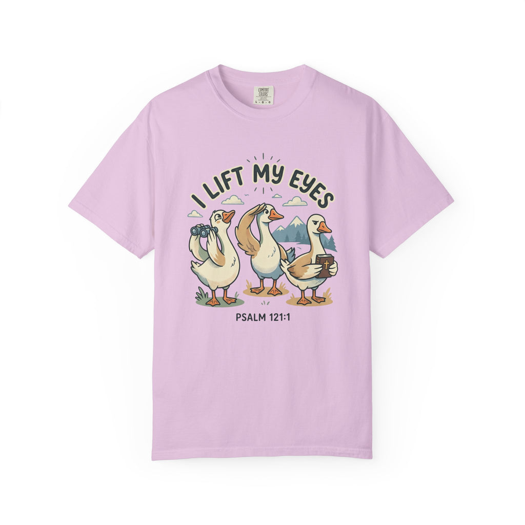 I Lift My Eyes (Psalm 121) Cute Geese Christian T-Shirt