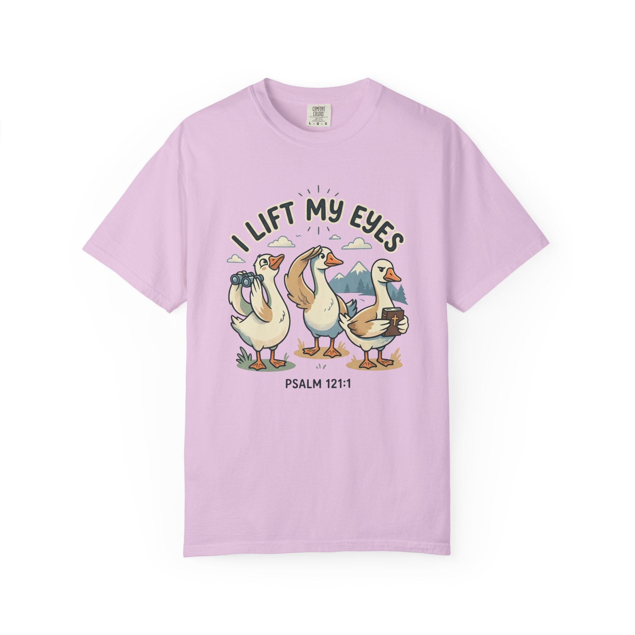 I Lift My Eyes (Psalm 121) Cute Geese Christian T-Shirt