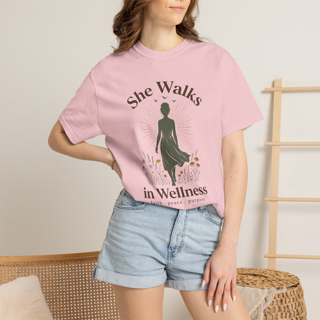 She Walks in Wellness Graphic T-Shirt