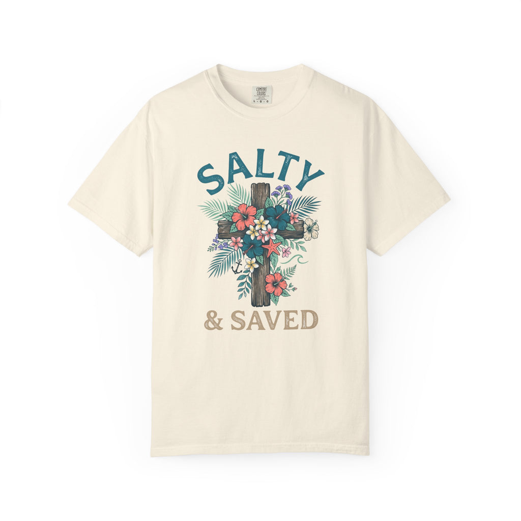 Salty & Saved Floral Cross T-Shirt