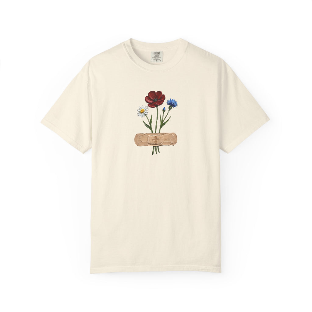 Bandage Wildflower Bouquet Healing GraphicT-Shirt