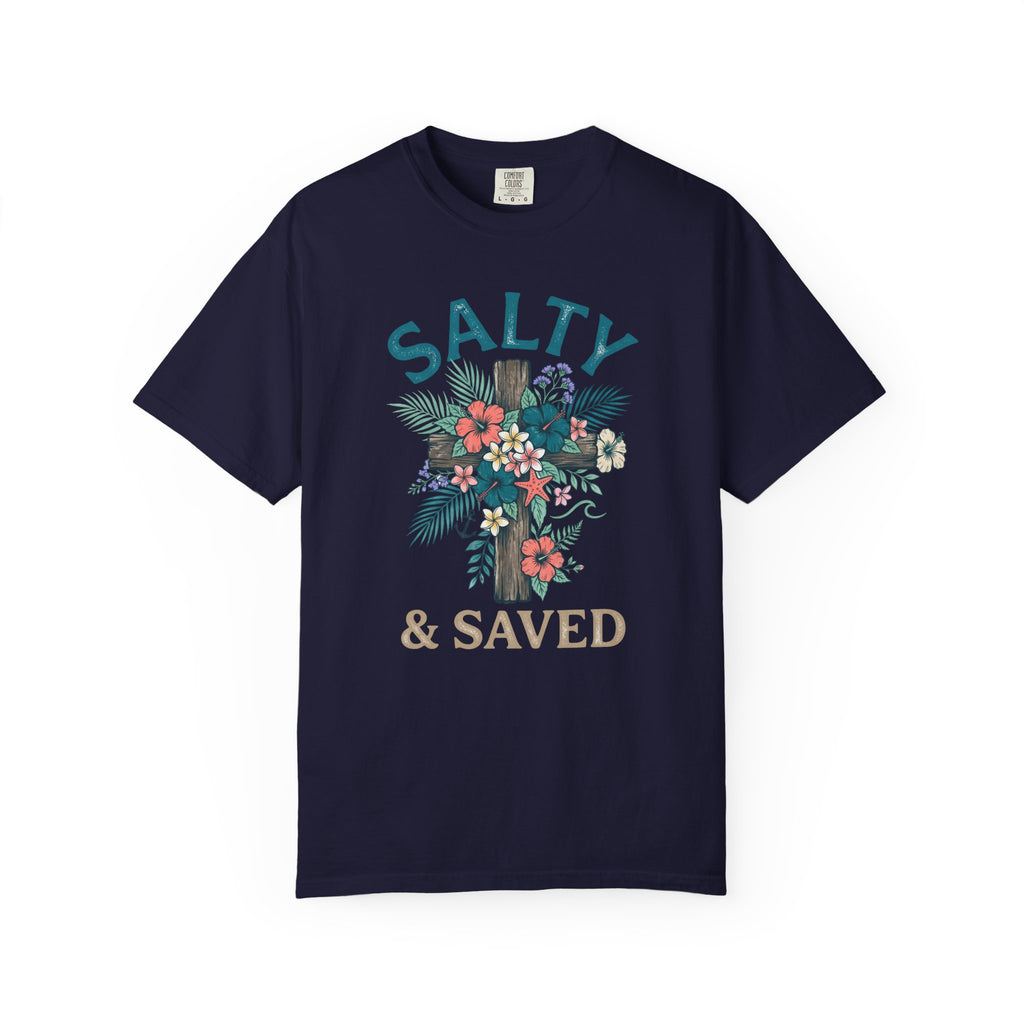 Salty & Saved Floral Cross T-Shirt