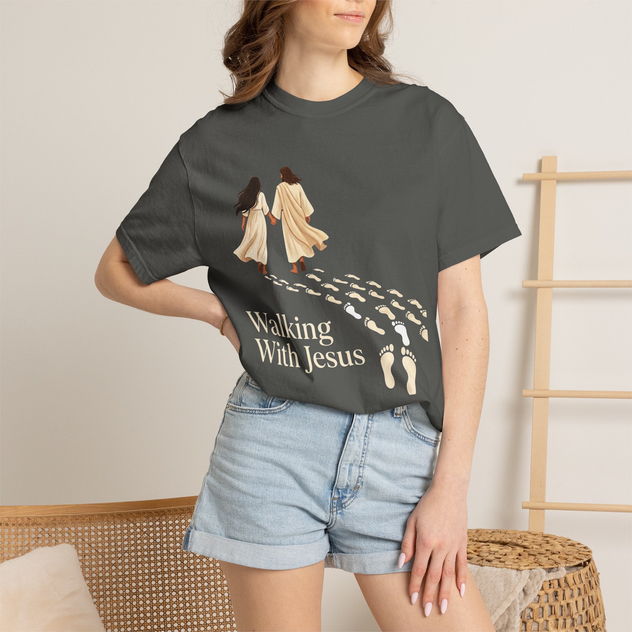 Walking With Jesus Faith Christian T-Shirt