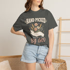 Hand Picked By God Floral Faith Graphic T-Shirt