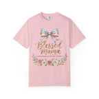 Blessed Mama Floral Patriotic Bow (Psalm 127:3) T-Shirt
