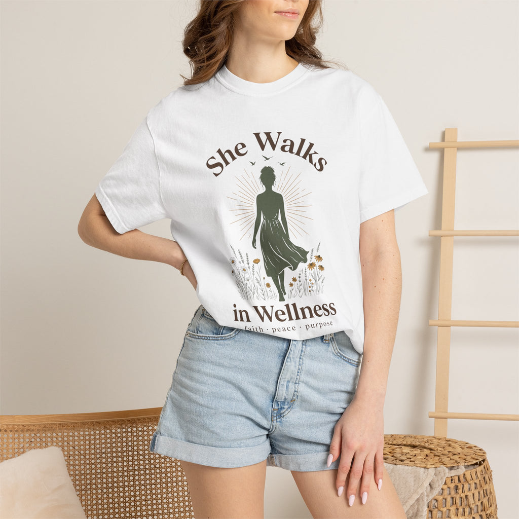 She Walks in Wellness Graphic T-Shirt