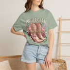 Protected by Grace (Psalm 91:4) Floral Cowboy Boots T-Shirt