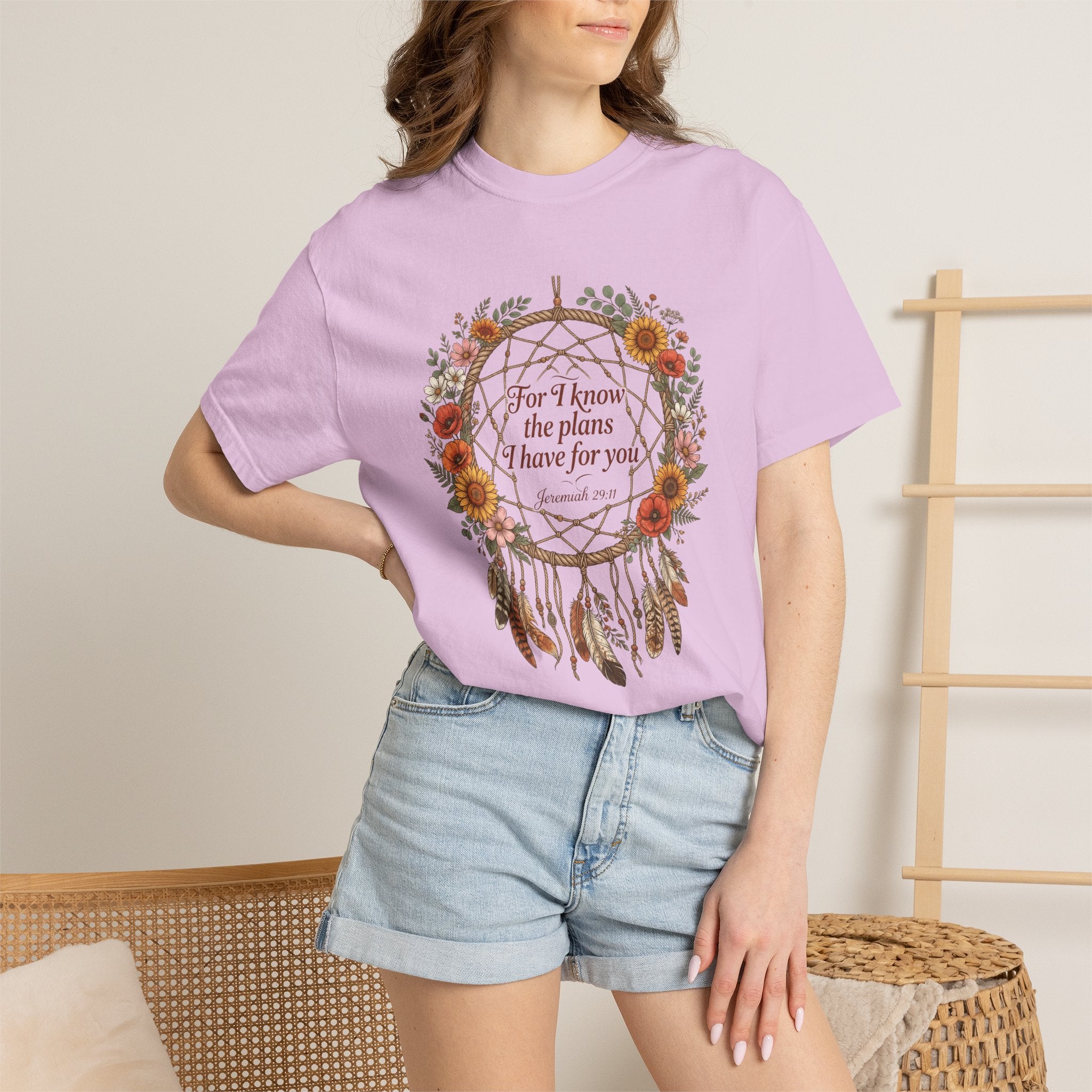 For I Know the Plans I Have for You Dreamcatcher Floral Christian T-Shirt