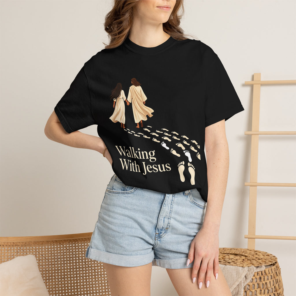 Walking With Jesus Faith Christian T-Shirt