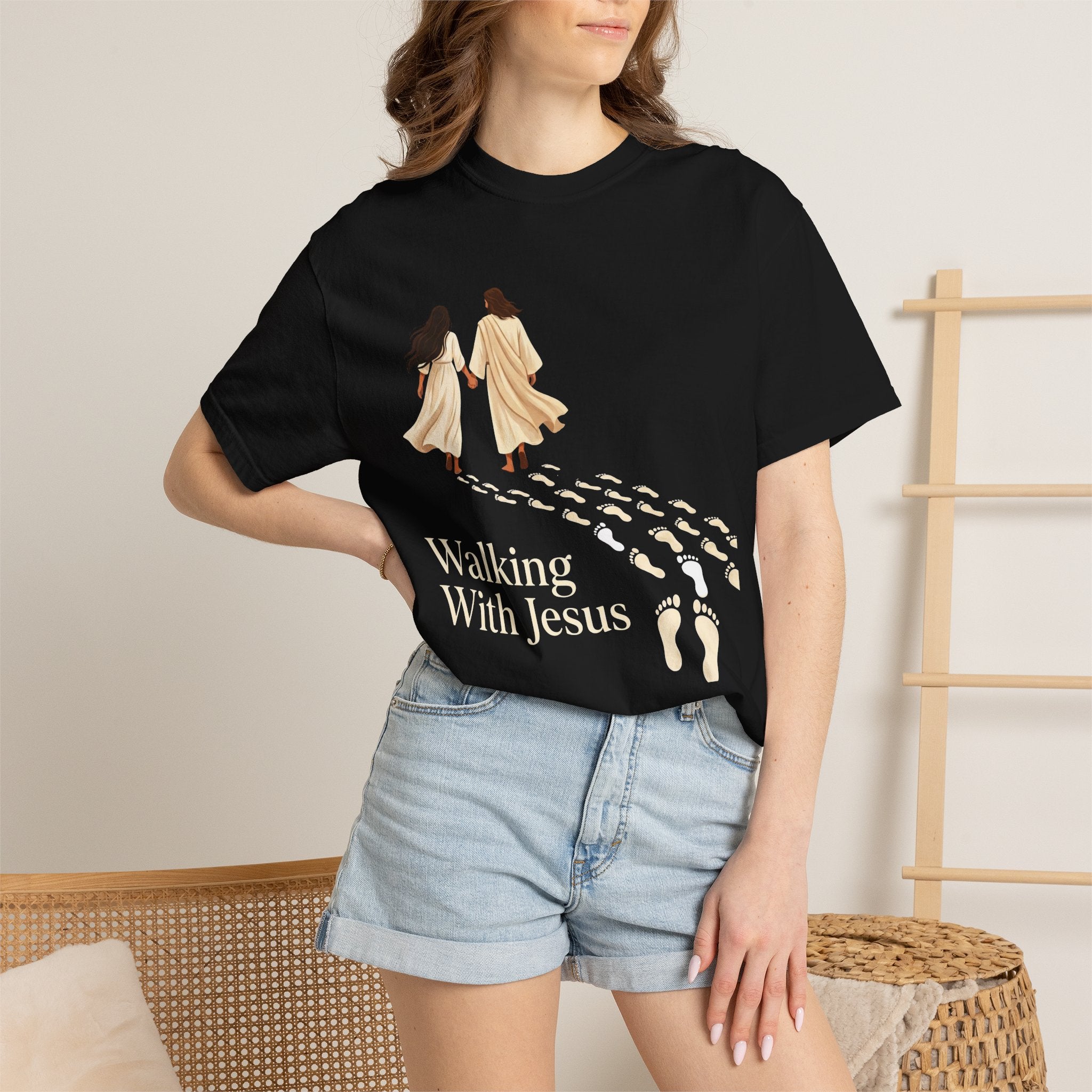 Walking With Jesus Faith Christian T-Shirt