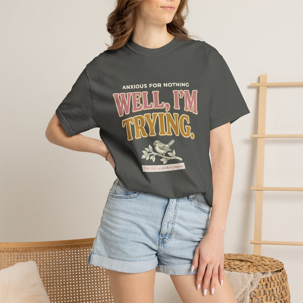 Anxious For Nothing Well, I'm Trying Vintage Graphic T-Shirt