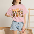 Walking Graphic Sunflower & Countryside Scenic Lettering T-Shirt