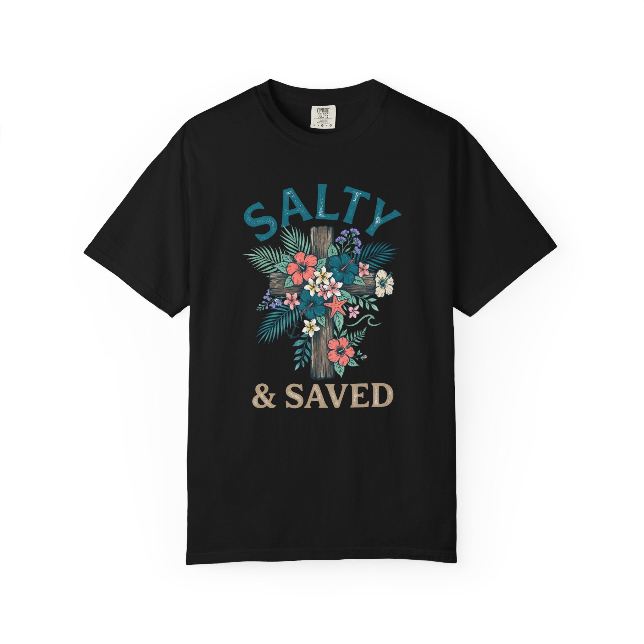 Salty & Saved Floral Cross T-Shirt
