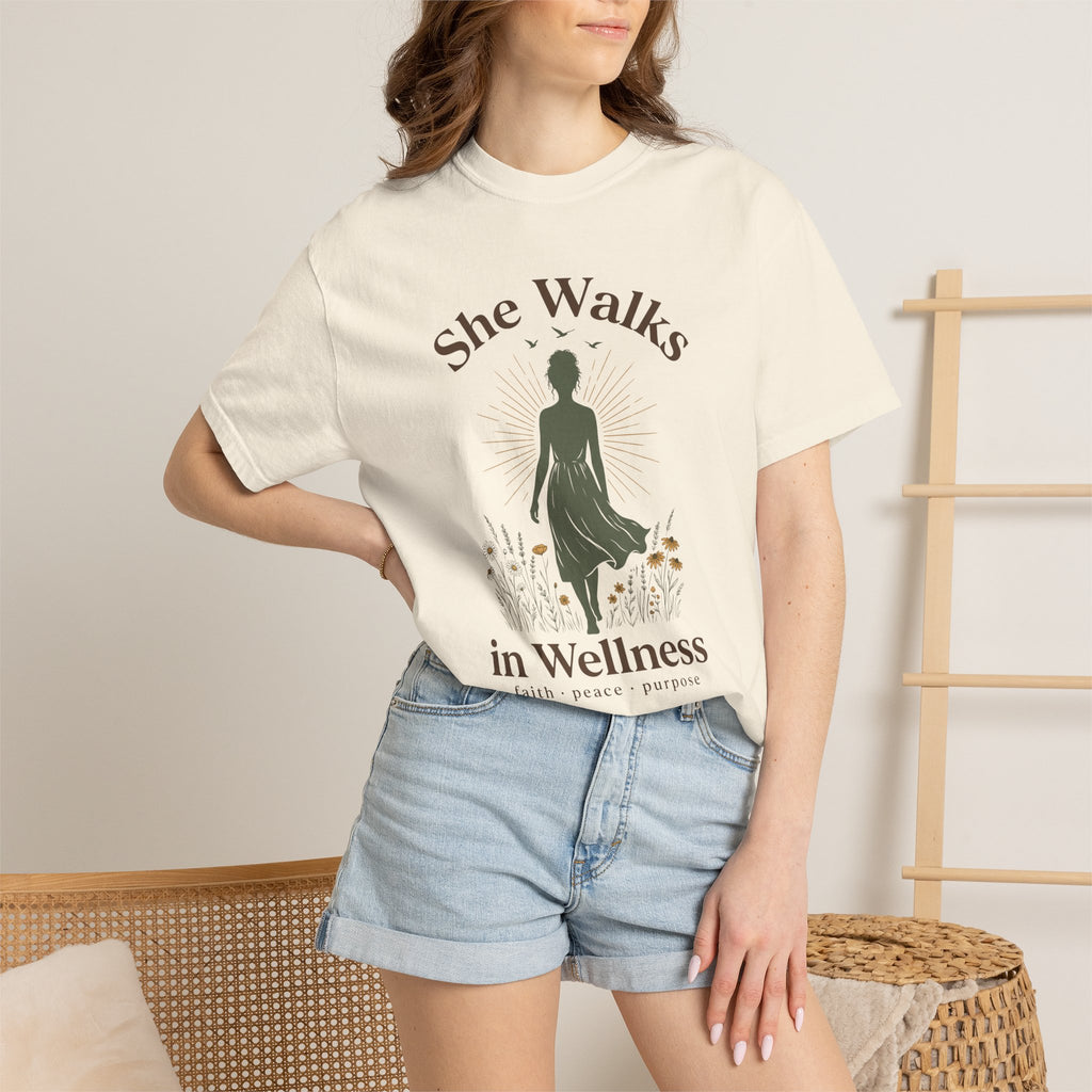 She Walks in Wellness Graphic T-Shirt