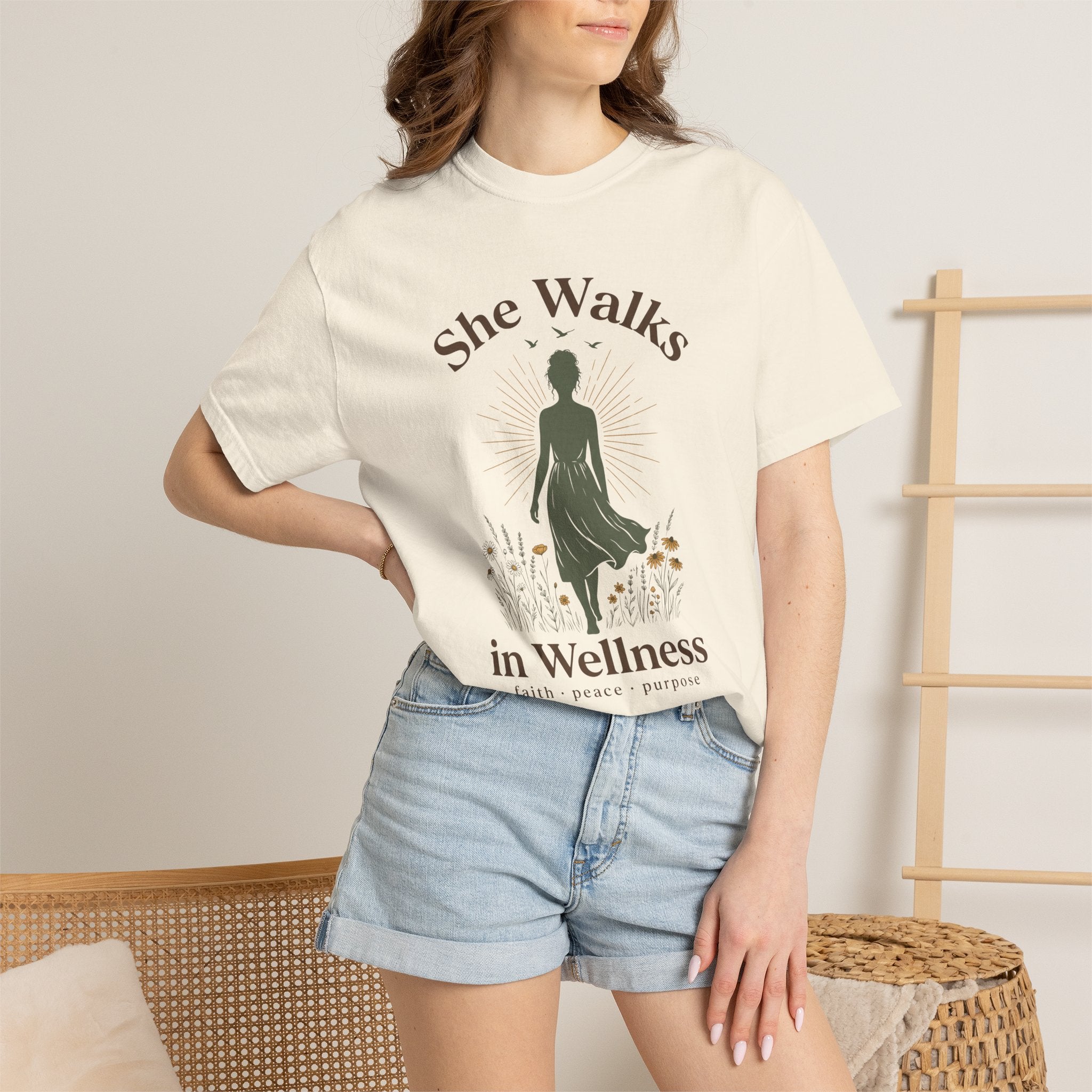 She Walks in Wellness Graphic T-Shirt