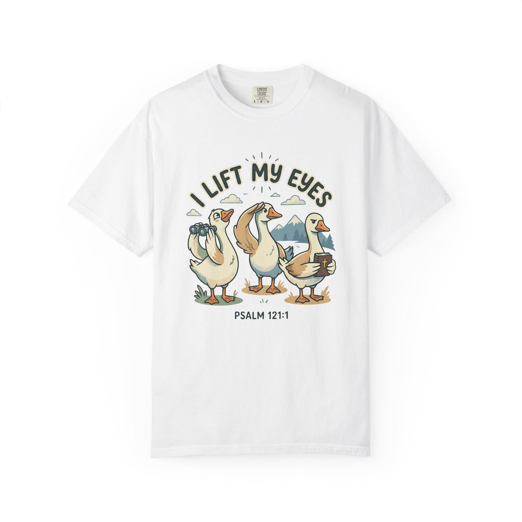 I Lift My Eyes (Psalm 121) Cute Geese Christian T-Shirt