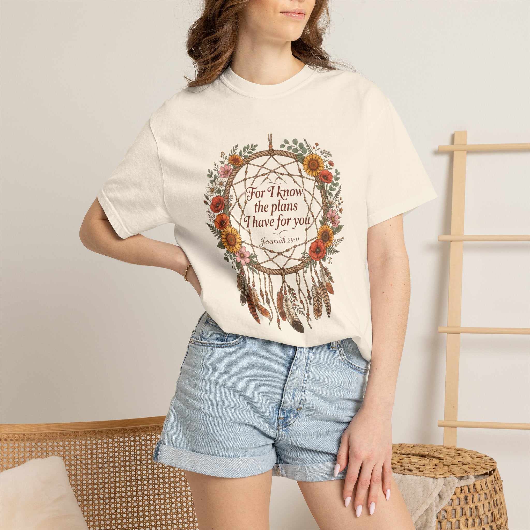 For I Know the Plans I Have for You Dreamcatcher Floral Christian T-Shirt