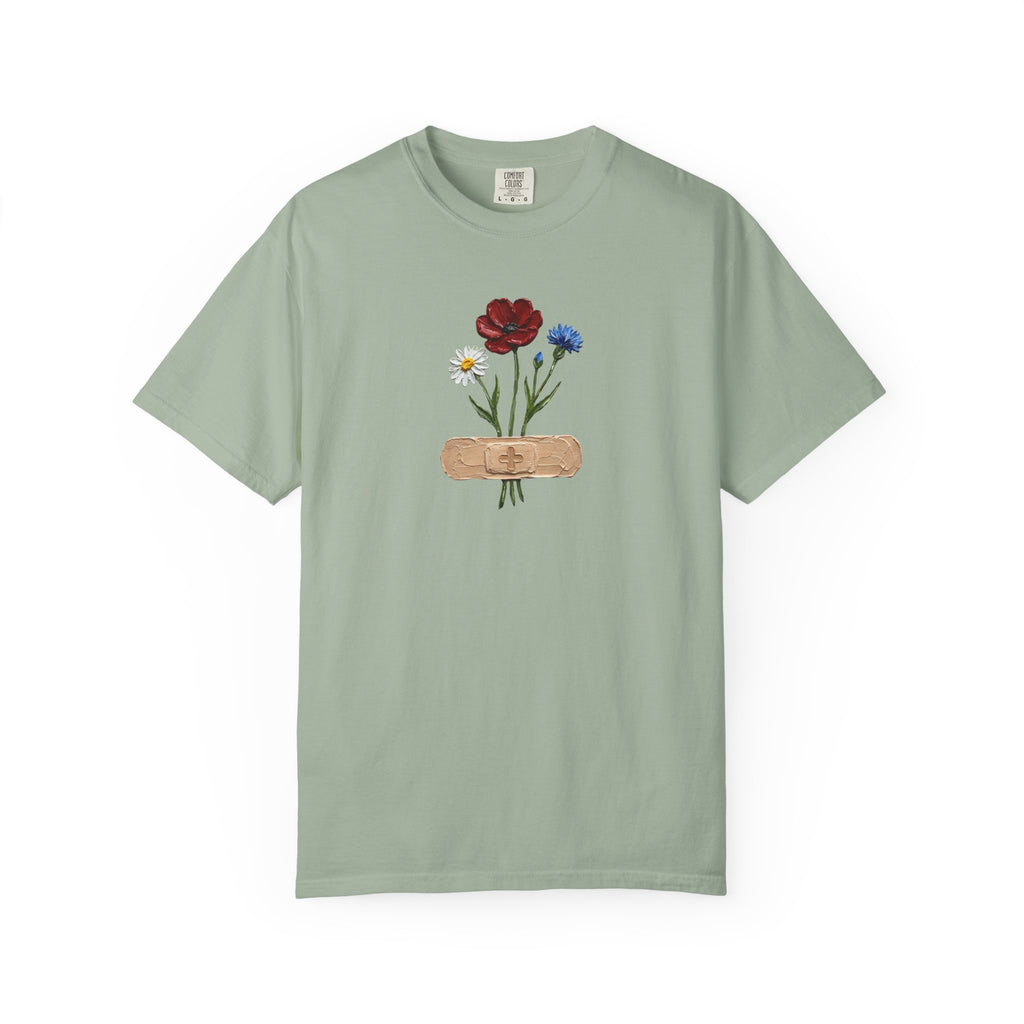 Bandage Wildflower Bouquet Healing GraphicT-Shirt