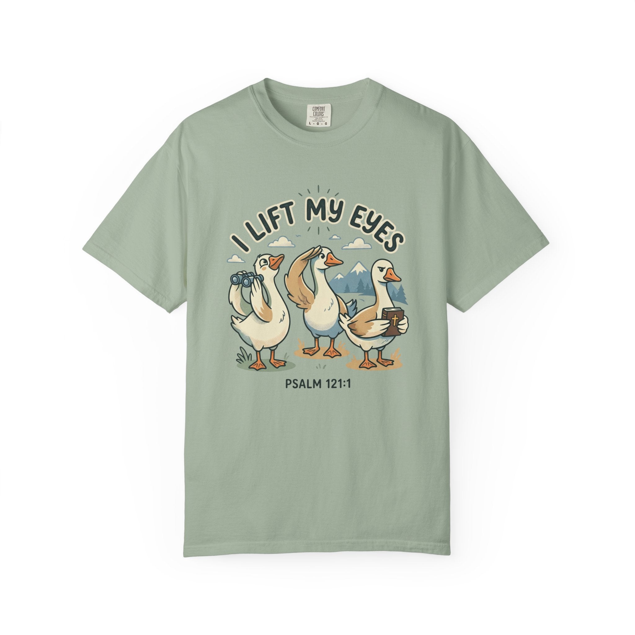 I Lift My Eyes (Psalm 121) Cute Geese Christian T-Shirt
