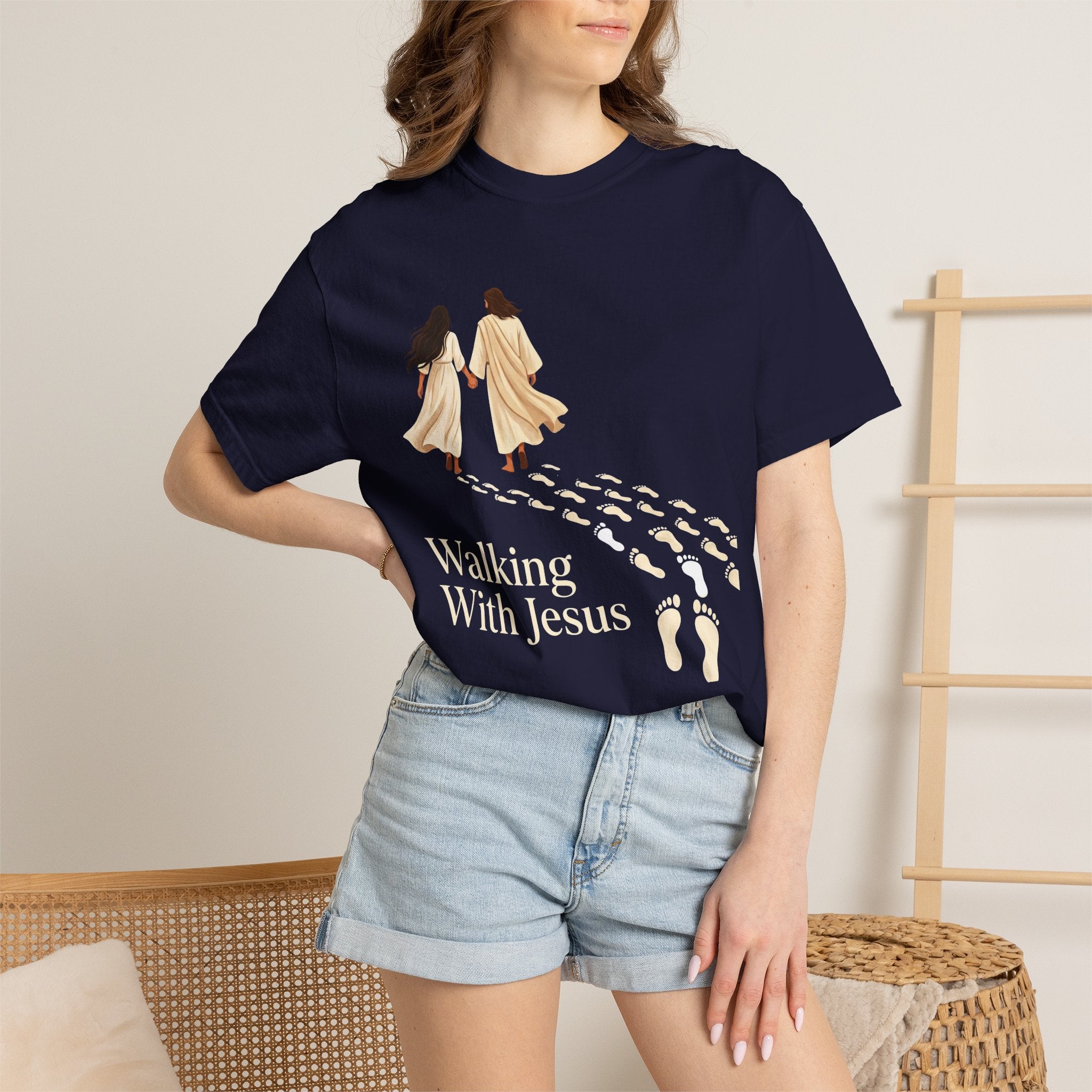 Walking With Jesus Faith Christian T-Shirt