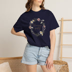 Blooming Gently Garden Script Floral Wreath T-Shirt