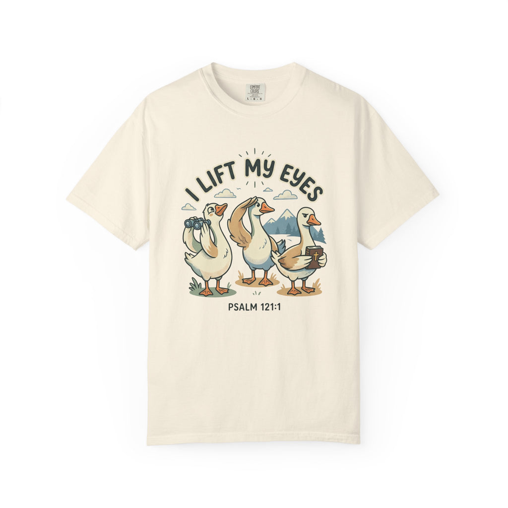 I Lift My Eyes (Psalm 121) Cute Geese Christian T-Shirt