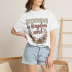 Motherhood Is Kingdom Work Floral Mom Appreciation T-Shirt