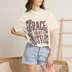 Grace Over Hustle Floral Faith Graphic T-Shirt
