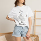 Slow & Blessed Turtle Relaxed Faith-Inspired Graphic T-Shirt